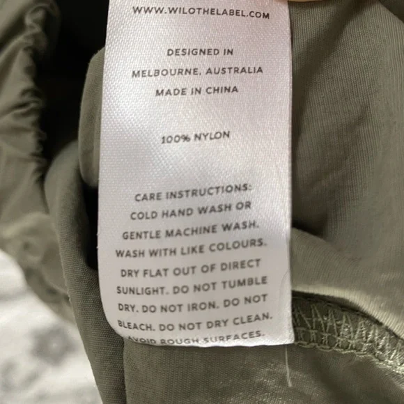 WILO THE LABEL PARACHUTE CARGO PANT OLIVE XS NWT - Picture 8 of 11